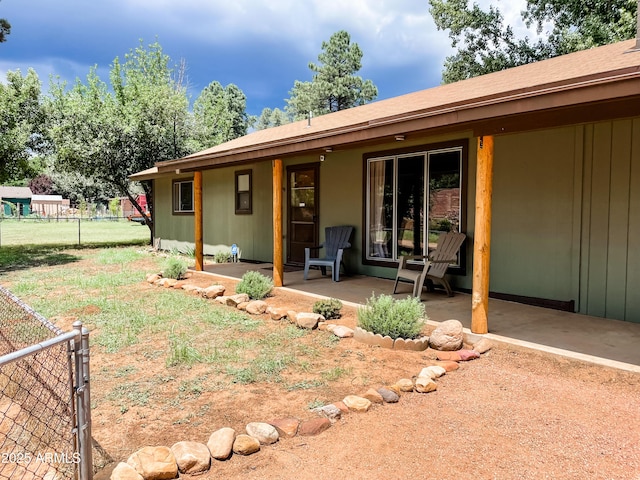 back of house featuring a patio