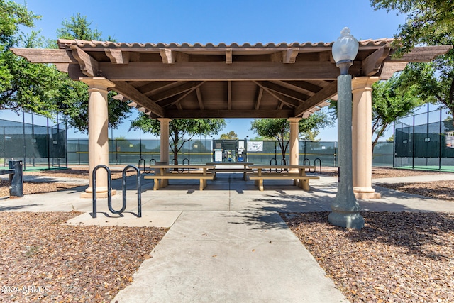 view of property's community featuring a gazebo