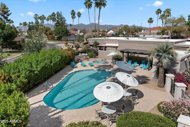 7565 N Via De La Siesta, Scottsdale, AZ 85258 - community pool with a mountain view, a patio area, and a residential view