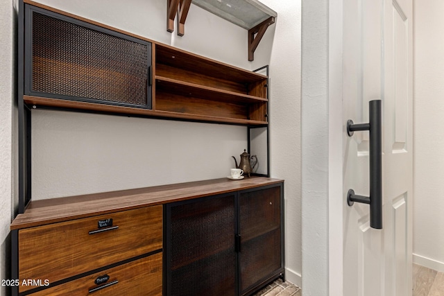 interior details with wood-type flooring