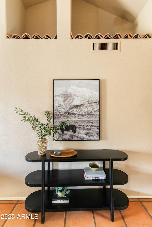 interior space featuring lofted ceiling