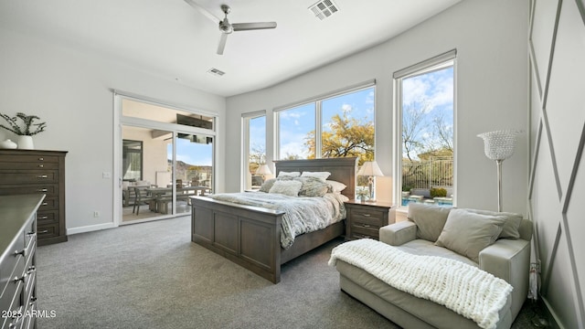 122 E Desert Wind Dr, Phoenix, AZ 85048 - bedroom with carpet, access to outside, visible vents, and baseboards