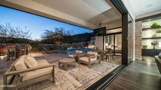 122 E Desert Wind Dr, Phoenix, AZ 85048 - view of patio featuring outdoor dining area, outdoor lounge area, and fence