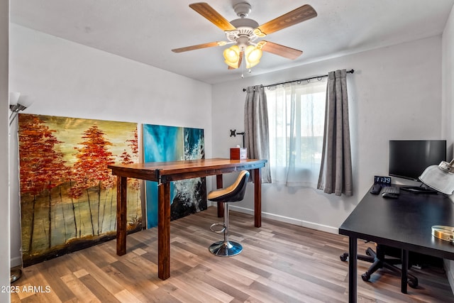 8116 N 55th Dr, Glendale, AZ 85302 - home office with wood finished floors and ceiling fan