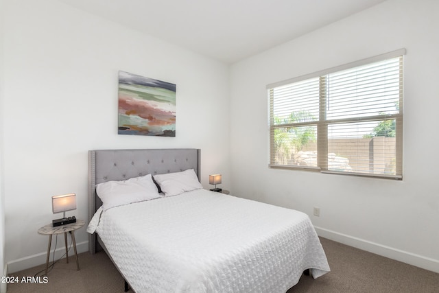 bedroom with carpet floors