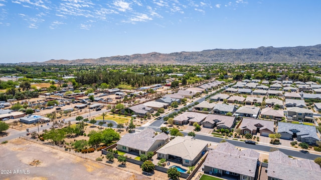 drone / aerial view with a mountain view