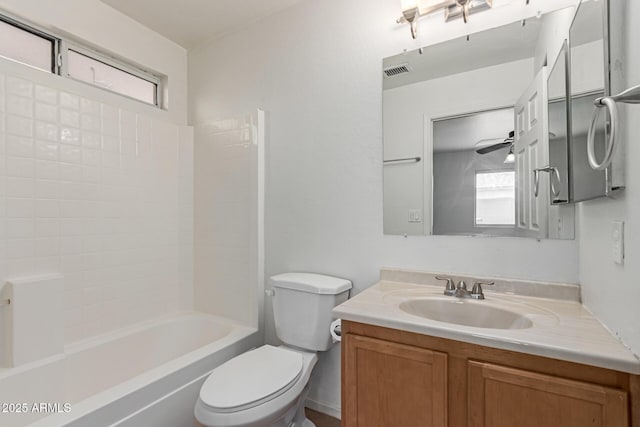 11139 W Devonshire Ave, Phoenix, AZ 85037 - bathroom with healthy amount of natural light, vanity, toilet, and bathing tub / shower combination