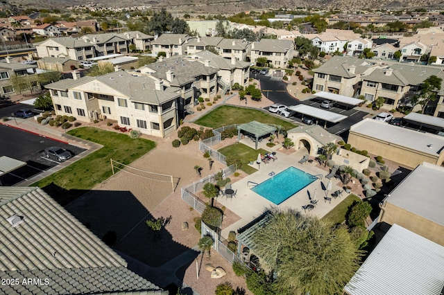 birds eye view of property featuring a residential view