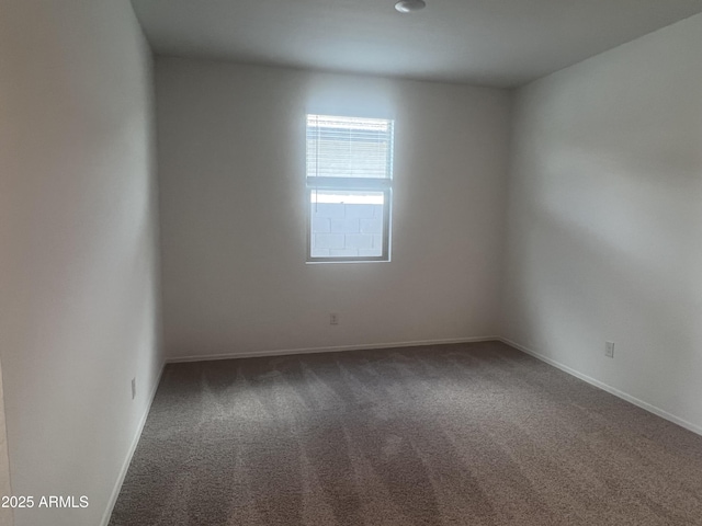 unfurnished room with baseboards and carpet flooring