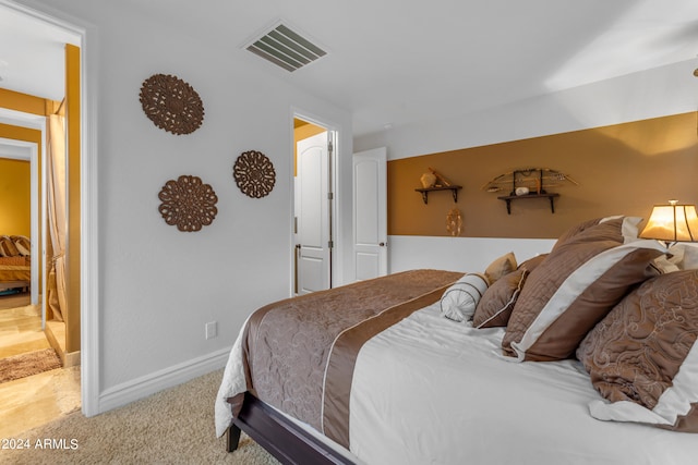 view of carpeted bedroom