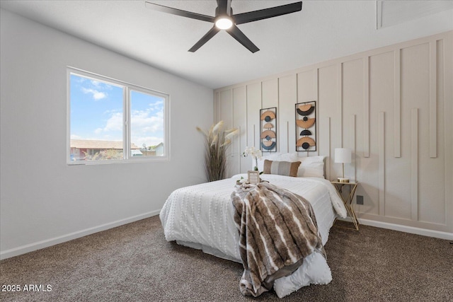 1561 N Sterling St, Mesa, AZ 85207 - carpeted bedroom featuring baseboards and a ceiling fan