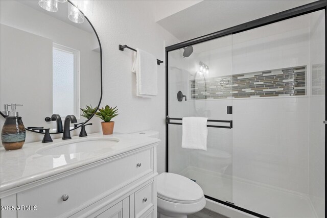 1561 N Sterling St, Mesa, AZ 85207 - full bathroom featuring a stall shower and vanity