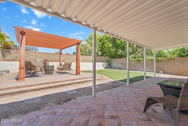 1561 N Sterling St, Mesa, AZ 85207 - fenced backyard featuring a patio area