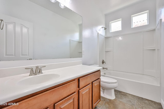 9072 W Myrtle Ave, Glendale, AZ 85305 - full bathroom featuring toilet, vanity, and tub / shower combination