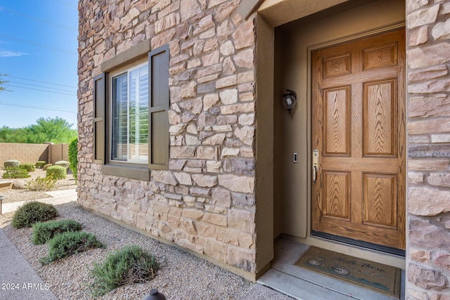 view of doorway to property