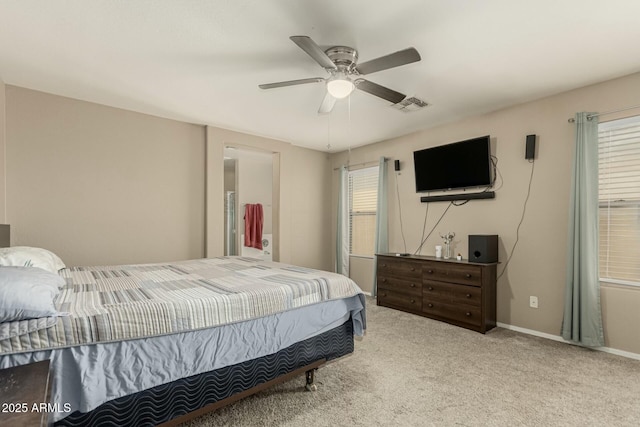 41811 W Avella Dr, Maricopa, AZ 85138 - carpeted bedroom featuring baseboards, visible vents, and a ceiling fan