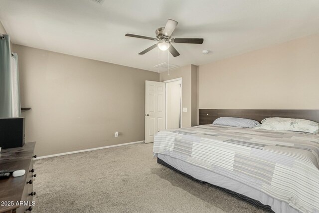 41811 W Avella Dr, Maricopa, AZ 85138 - bedroom featuring baseboards, a ceiling fan, carpet, and attic access