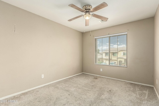 41811 W Avella Dr, Maricopa, AZ 85138 - unfurnished room featuring baseboards, carpet floors, ceiling fan, and visible vents