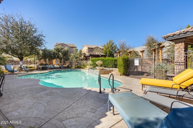 view of pool with a patio