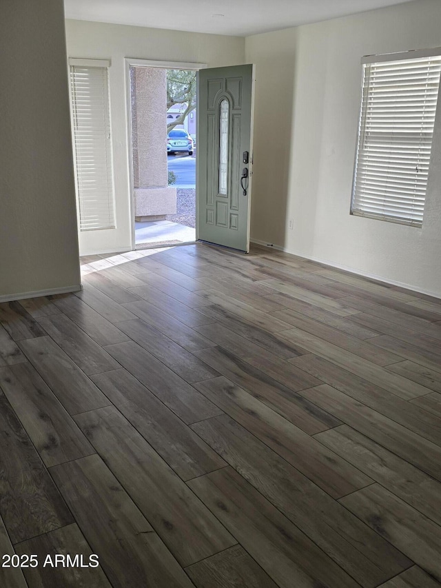 entrance foyer with wood finished floors