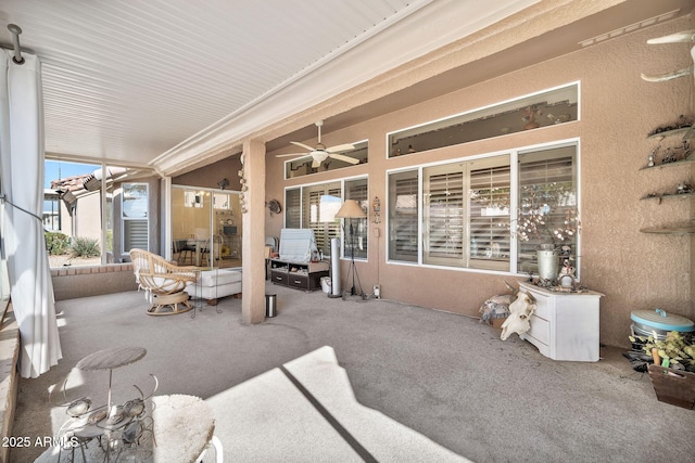 view of patio / terrace with ceiling fan