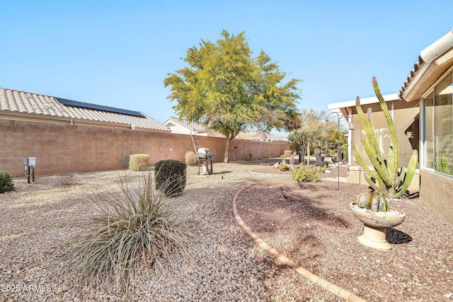 view of yard with a patio area