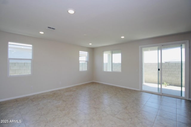 17419 W Via De Luna Dr, Surprise, AZ 85387 - empty room featuring baseboards and recessed lighting