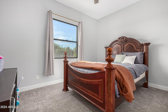 view of carpeted bedroom