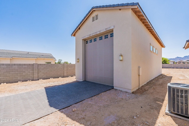 garage featuring central AC