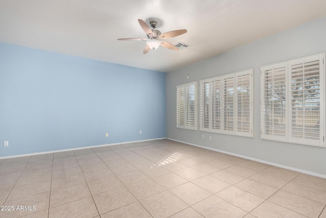 empty room featuring ceiling fan