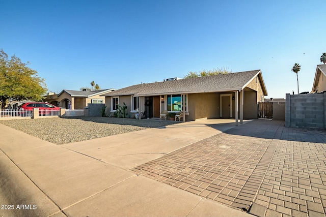 view of ranch-style home