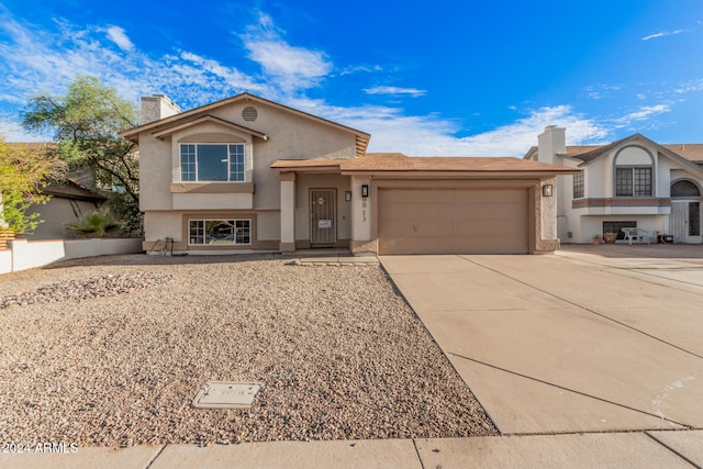 view of front of home featuring a garage