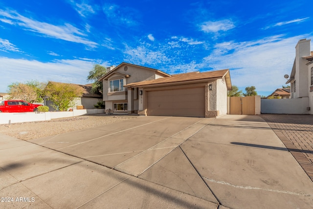 view of front of house featuring a garage