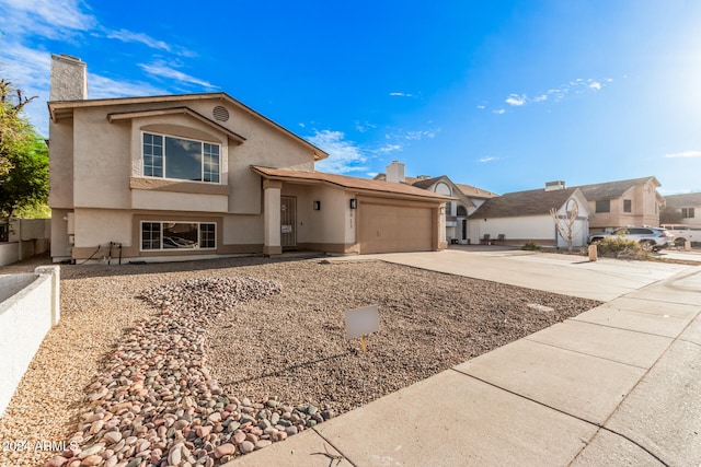 view of front of house featuring a garage