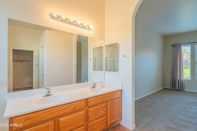 bathroom with vanity