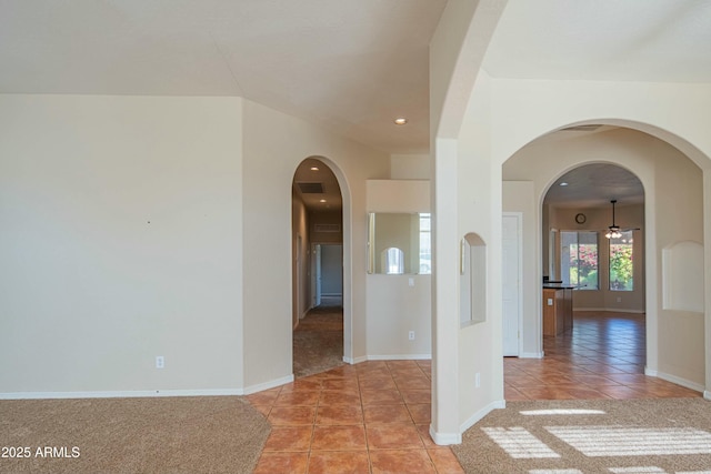 view of tiled empty room