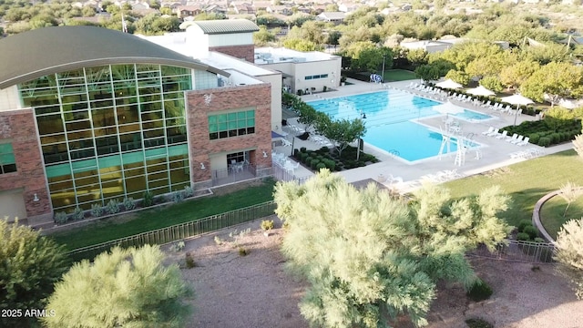 birds eye view of property