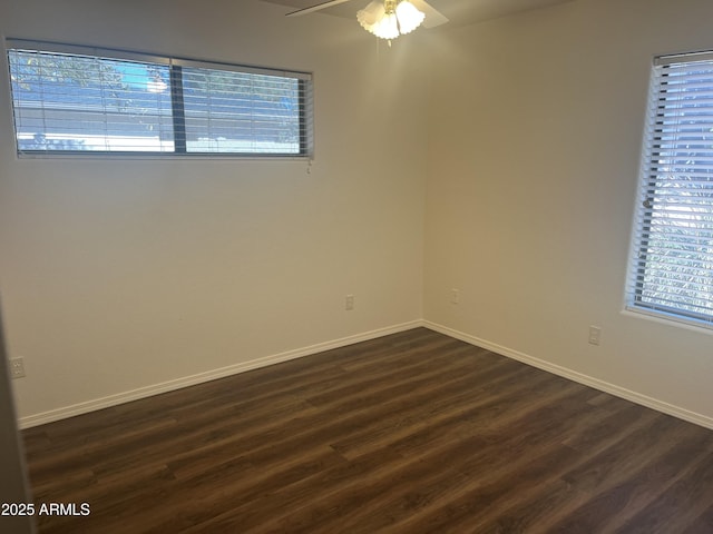 100 N Lariat Way, Payson, AZ 85541 - empty room featuring dark wood-style floors, healthy amount of natural light, baseboards, and a ceiling fan