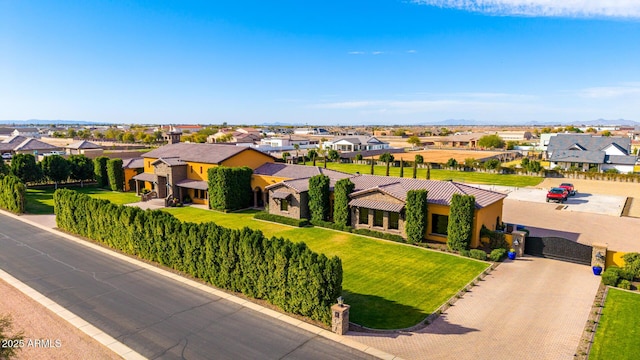 aerial view featuring a residential view