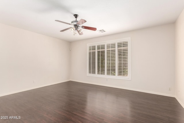 2741 E San Tan St, Chandler, AZ 85225 - spare room with ceiling fan and dark wood-style flooring