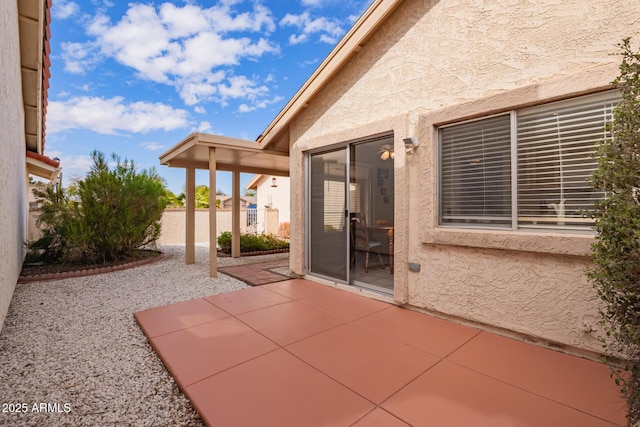 view of patio with fence