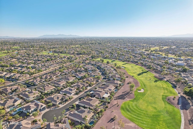 aerial view featuring a mountain view