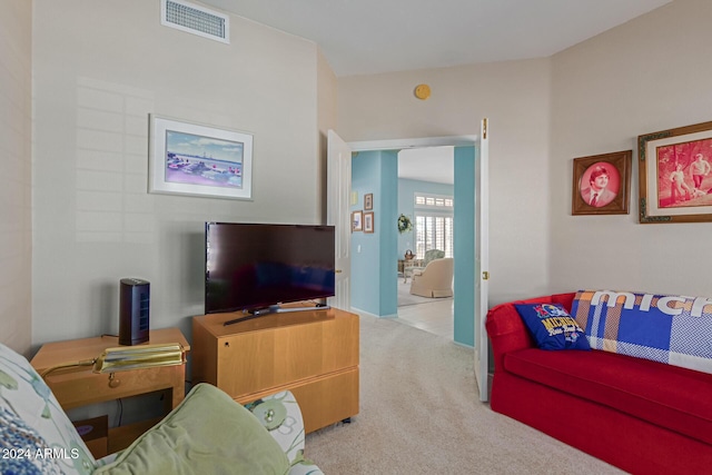 view of carpeted living room