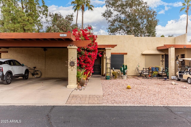 view of pueblo-style home