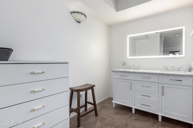 bathroom featuring vanity and tile patterned floors