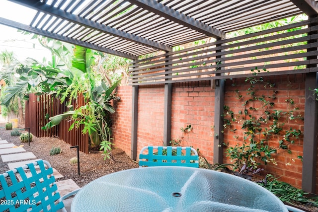 712 W Vernon Ave, Phoenix, AZ 85007 - view of patio / terrace featuring a pergola, outdoor dining area, and fence
