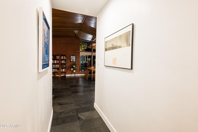 712 W Vernon Ave, Phoenix, AZ 85007 - hallway with vaulted ceiling and baseboards