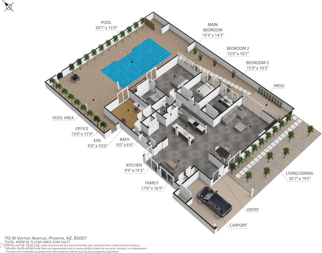 712 W Vernon Ave, Phoenix, AZ 85007 - view of layout