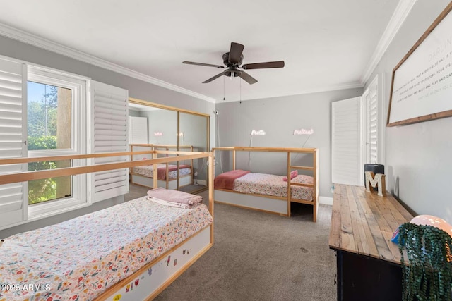 4392 W Charro Ln, Yuma, AZ 85365 - bedroom with crown molding and carpet floors