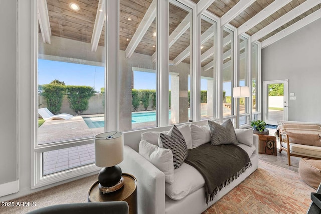4392 W Charro Ln, Yuma, AZ 85365 - living room with wood ceiling